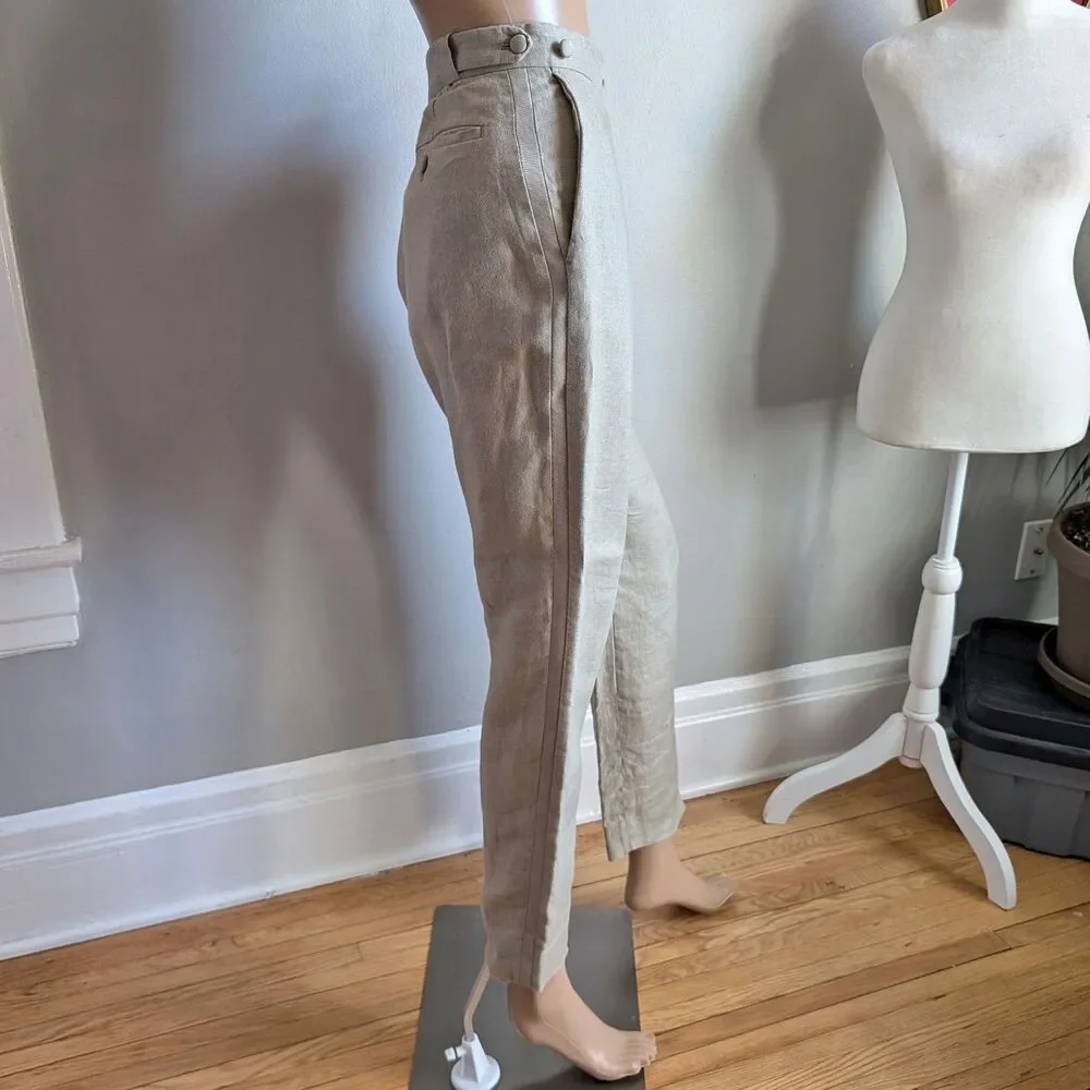Banana Republic Trousers Cream Irish Linen Trousers Baird McNutt Size 32S